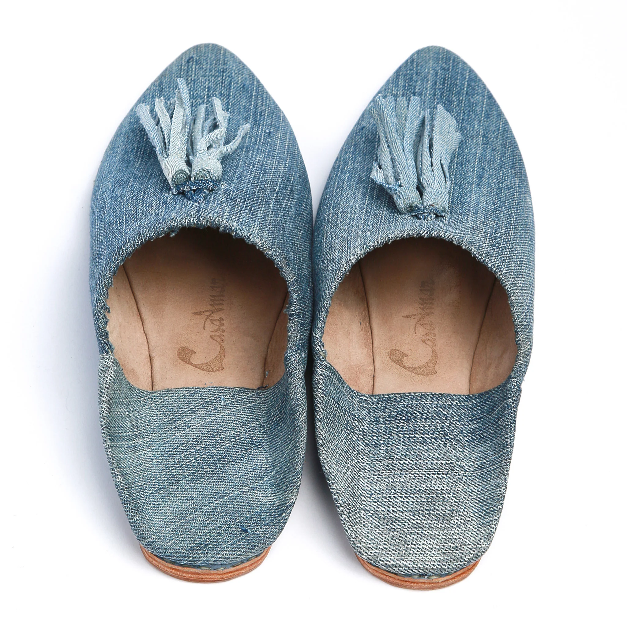 Babouche "Casa Denim" con nappine - Image 3