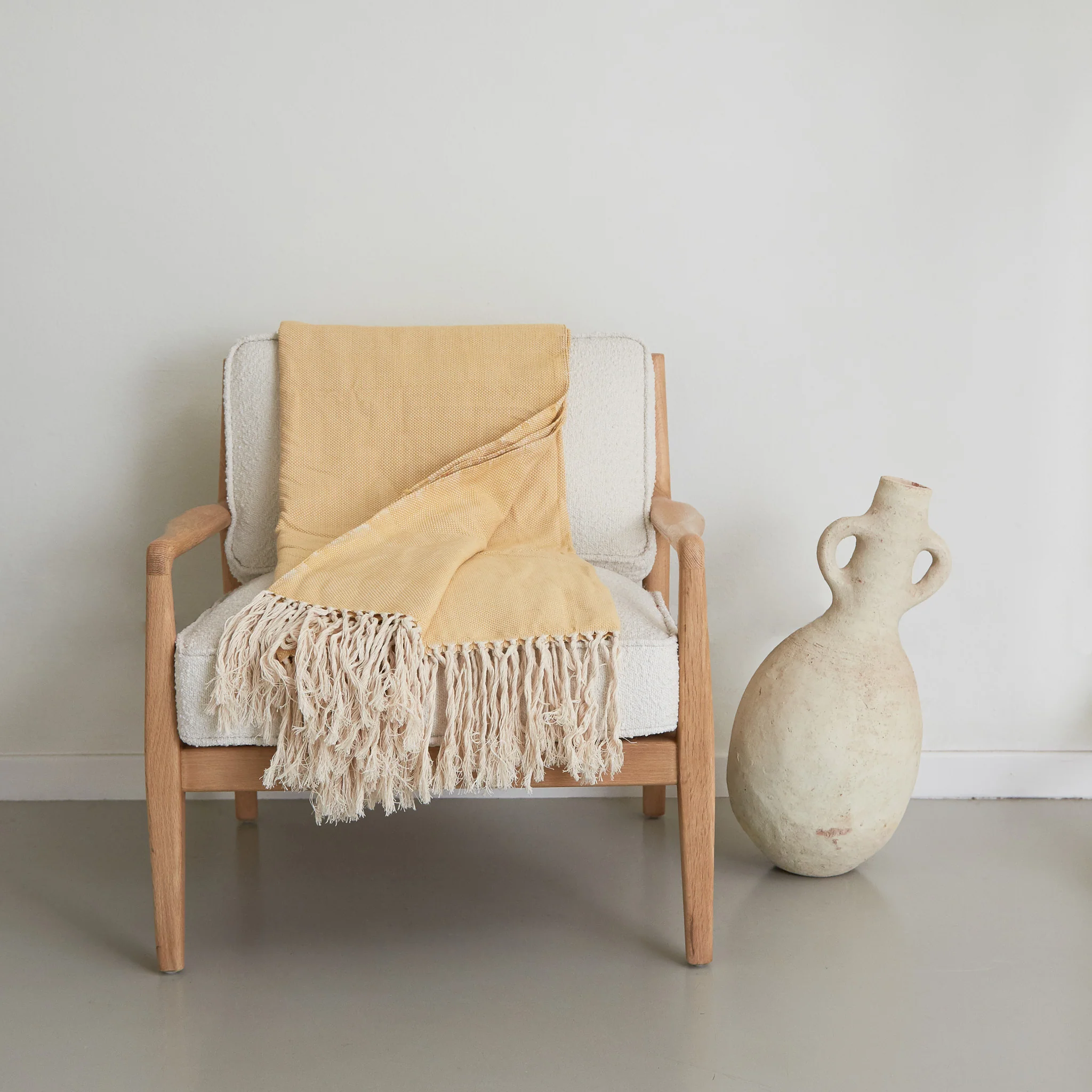 Coperta d'arredo gialla 250x150 cm
