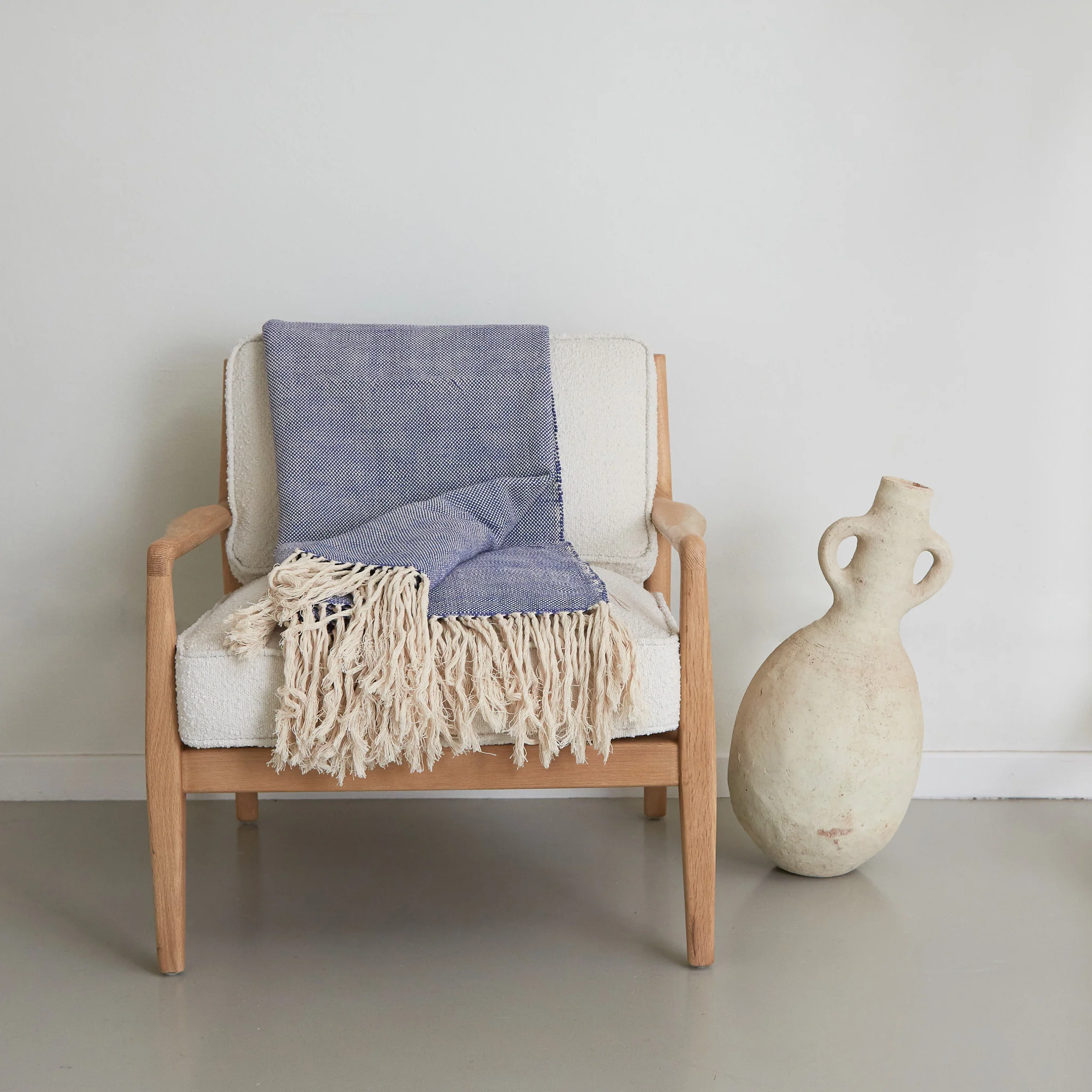 Coperta d'arredo blu reale 250x150 cm
